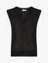 Top en maille à col V - Noir - 4