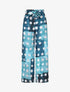 Pantalon fluide à imprimé cercles - Bleu canard - 4
