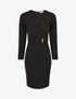 Robe fourreau à taille cintrée - Noir - 1