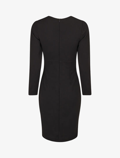 Robe fourreau à taille cintrée - Noir - 2