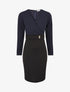 Robe fourreau à taille cintrée - Marine - 4
