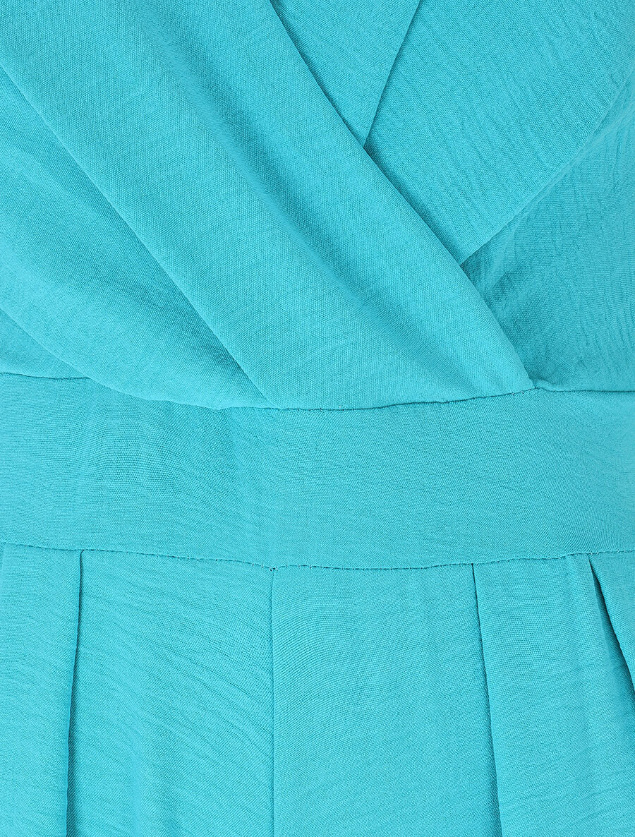 Combinaison unie dos ouvert - Turquoise - 3