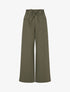 Pantalon droit taille haute élastiquée - Kaki - 4