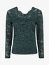 Top uni en dentelle - Vert sapin - 5