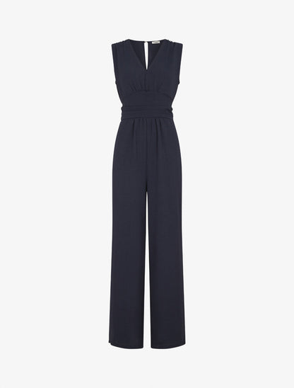 Combinaison fluide à col V - Marine - 4