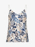 Caraco satiné imprimé floral - Marine - 4