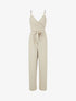 Combinaison ample à fines bretelles bijoux - Beige - 1