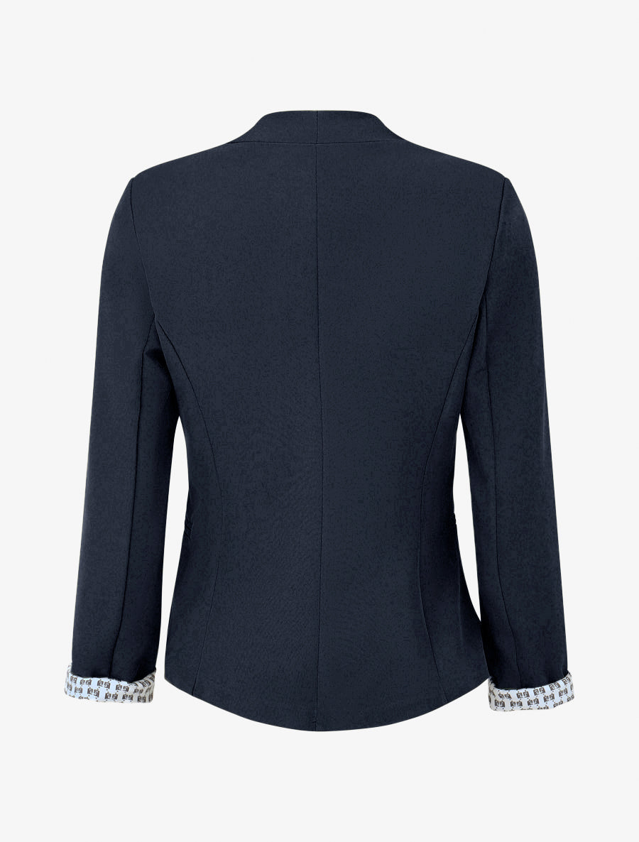 Veste droite à épaulettes - Marine - 2