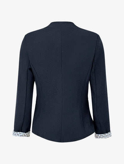 Veste droite à épaulettes - Marine - 2