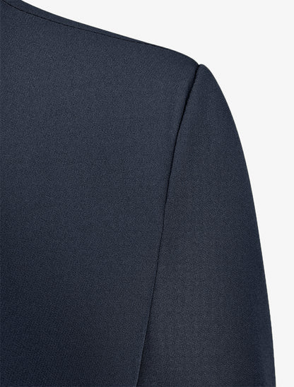 Veste droite à épaulettes - Marine - 3