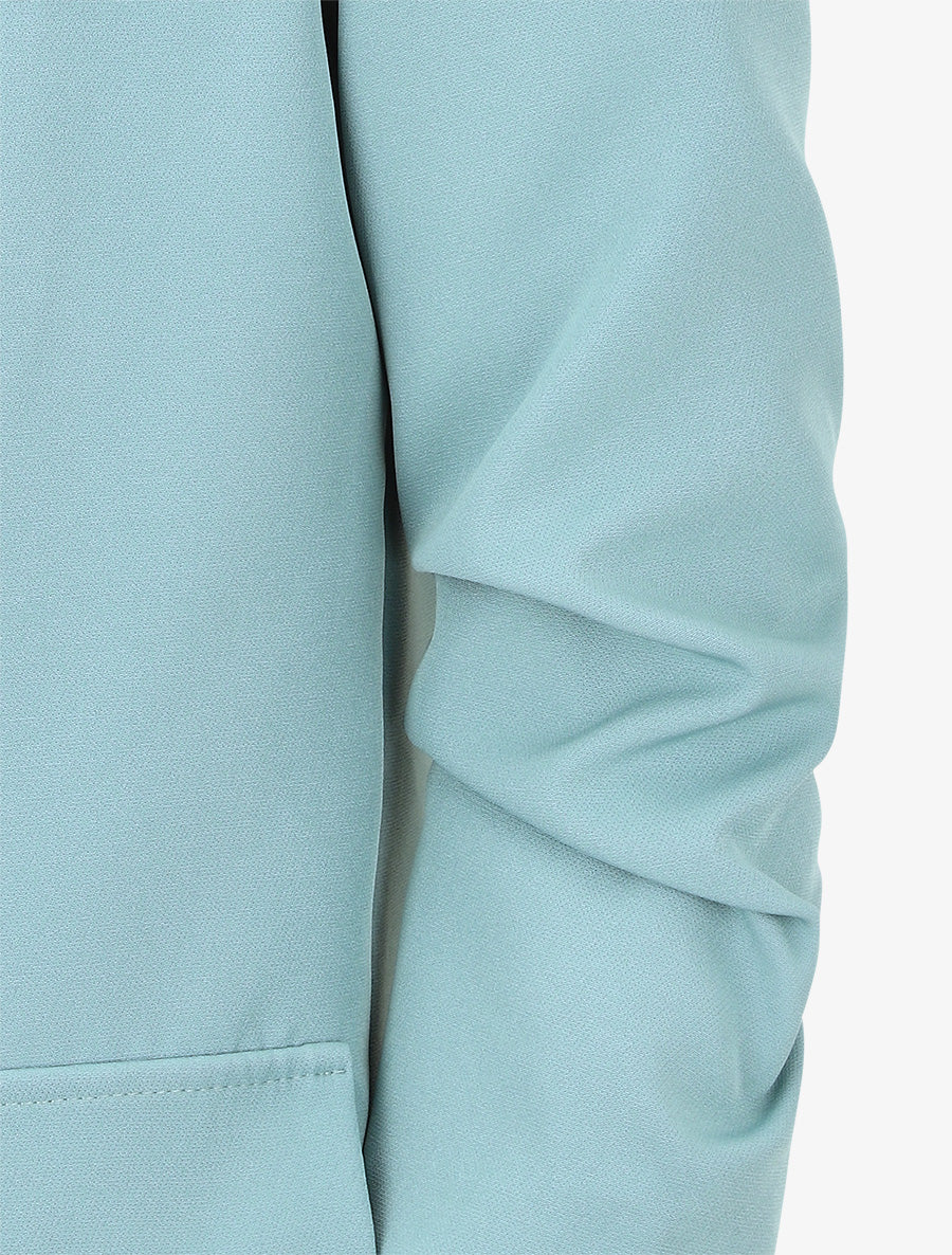 Blazer uni à manches froncées - Vert d&