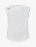 Top uni à empiècement bijou - Blanc - 1