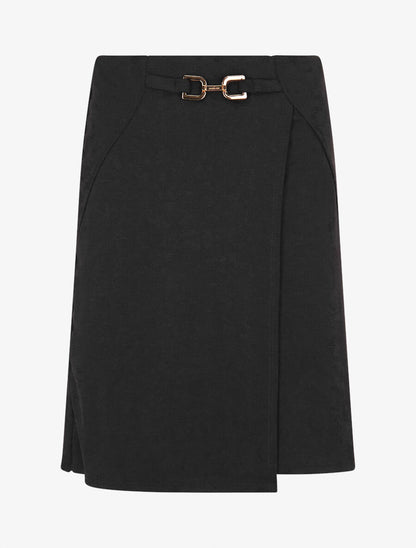 Jupe courte portefeuille - Noir - 1