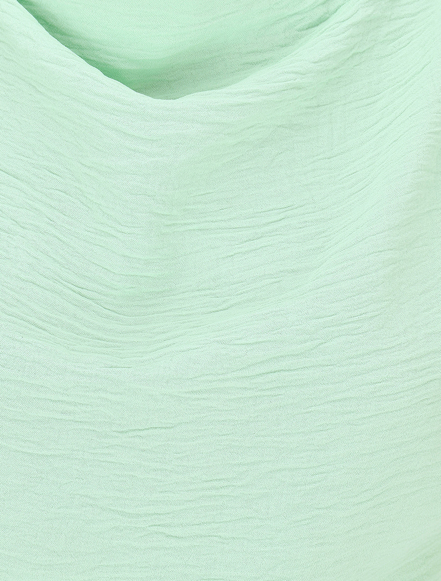 Top asymétrique effet drapé - Vert d&