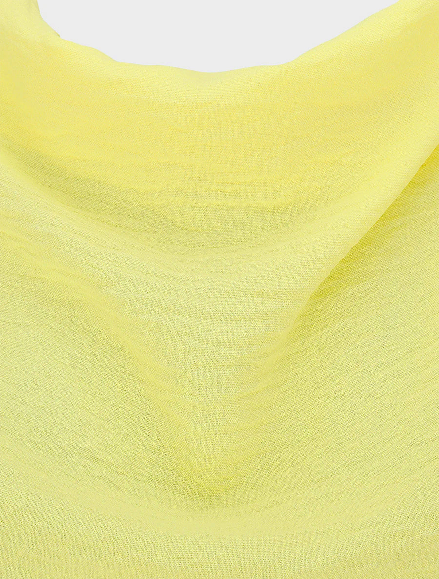 Top asymétrique effet drapé - Jaune