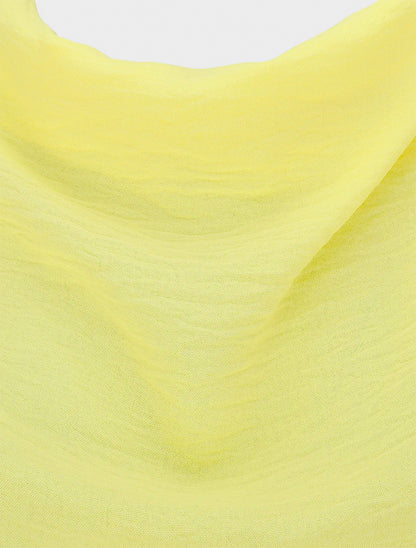 Top asymétrique effet drapé - Jaune