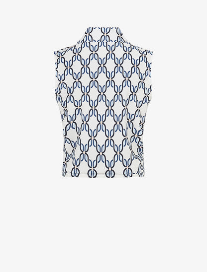 Chemise sans manches à nouer imprimé 70&