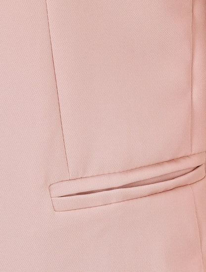 Veste droite à épaulettes - Rose - 3
