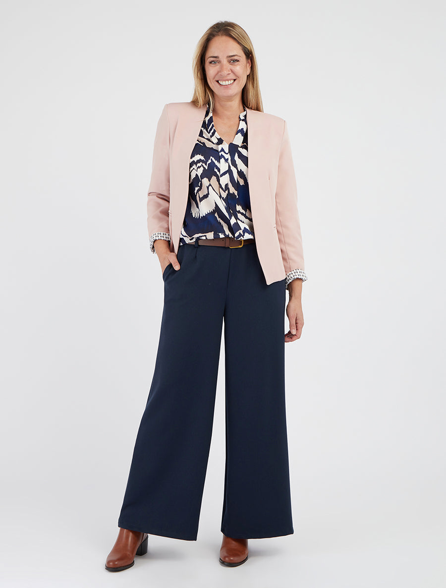 Veste droite à épaulettes - Rose - 8