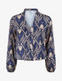 Blouse imprimé fantaisie - Marine - 1