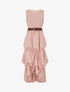 Robe longue sans manches effet bouffant - Rose - 1