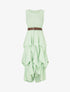 Robe longue sans manches effet bouffant - Vert clair - 1