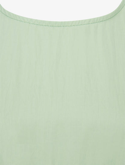Robe longue sans manches effet bouffant - Vert clair - 3