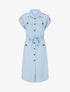 Robe droite à fines rayures - Bleu ciel - 1