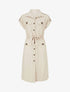 Robe droite à fines rayures - Beige - 1