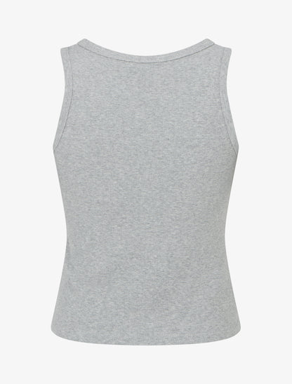 Crop top côtelé cloutés - Gris - 2