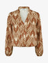 Blouse imprimé fantaisie - Marron clair - 4