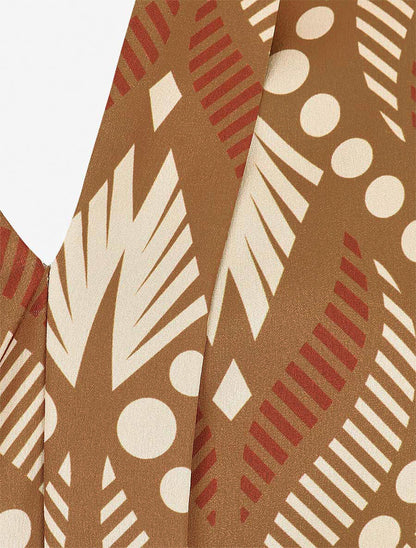 Blouse imprimé fantaisie - Marron clair - 3