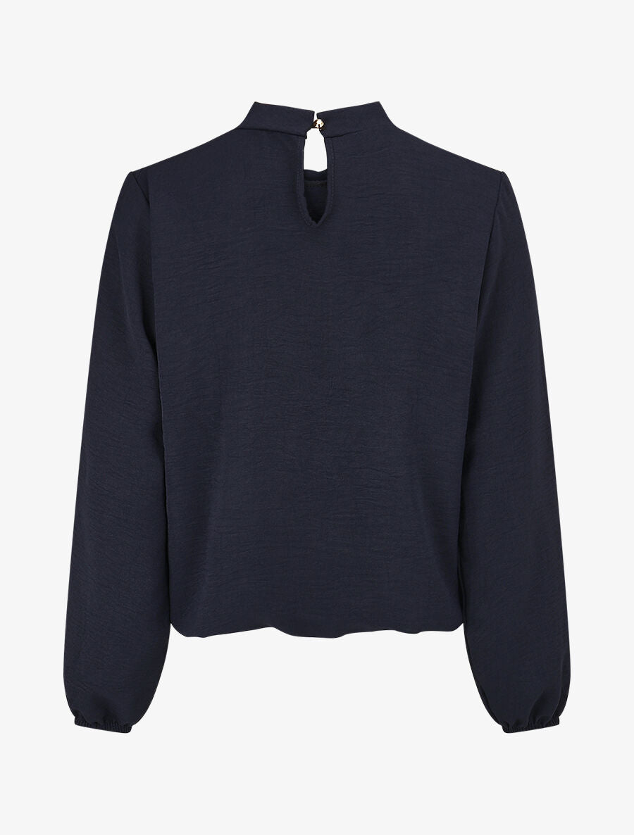 Blouse à plis croisés - Marine - 2