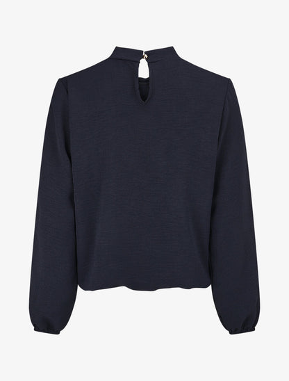 Blouse à plis croisés - Marine - 2