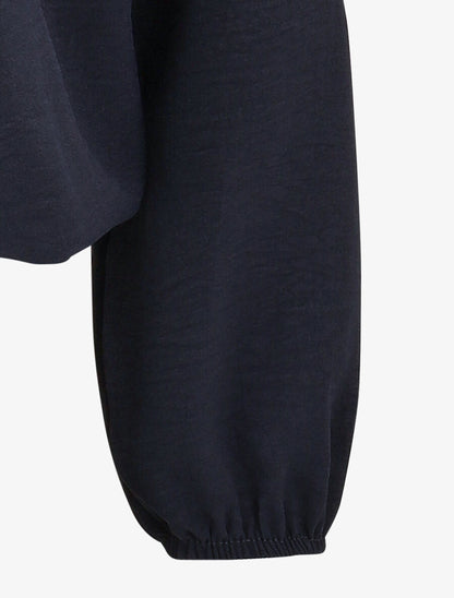 Blouse à plis croisés - Marine - 3