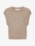Top filet de pêche en maille irisée - Taupe - 1
