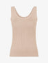 Débardeur festonné en maille irisée - Beige rosé - 1