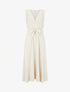 Robe en lin à rayures - Beige/or - 1
