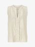 Top sans manches à rayures irisées - Beige - 1
