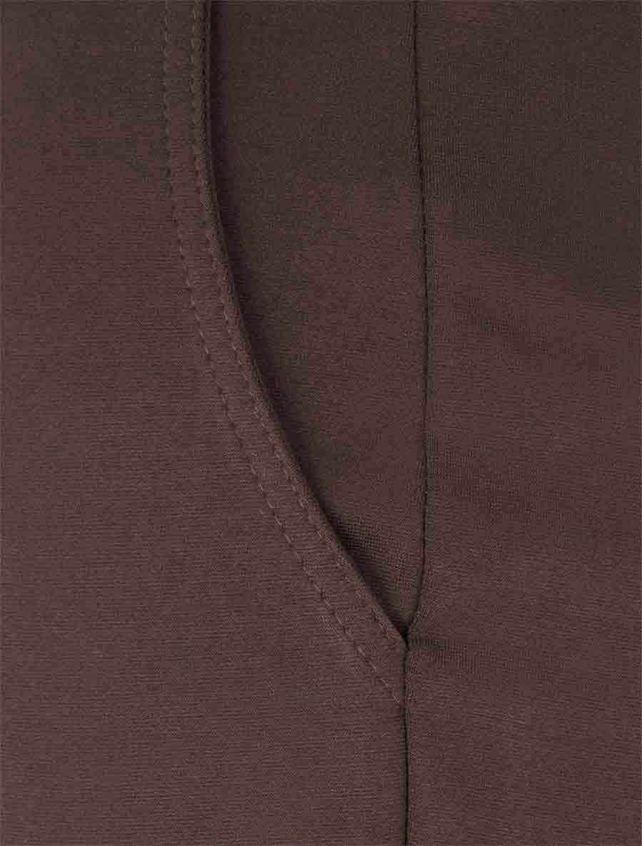 Pantalon droit basique ceinturé - Marron - 3