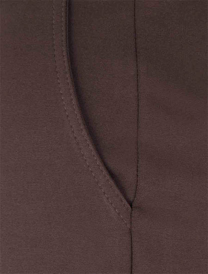 Pantalon droit basique ceinturé - Marron - 3