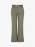 Pantalon droit basique ceinturé - Kaki - 1