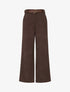 Pantalon droit en velours côtelé - Marron - 1