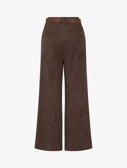 Pantalon droit en velours côtelé - Marron - 2