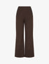 Pantalon à pont droit imprimé chevron - Marron - 1