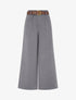 Pantalon élastiqué coupe ample - Gris - 1