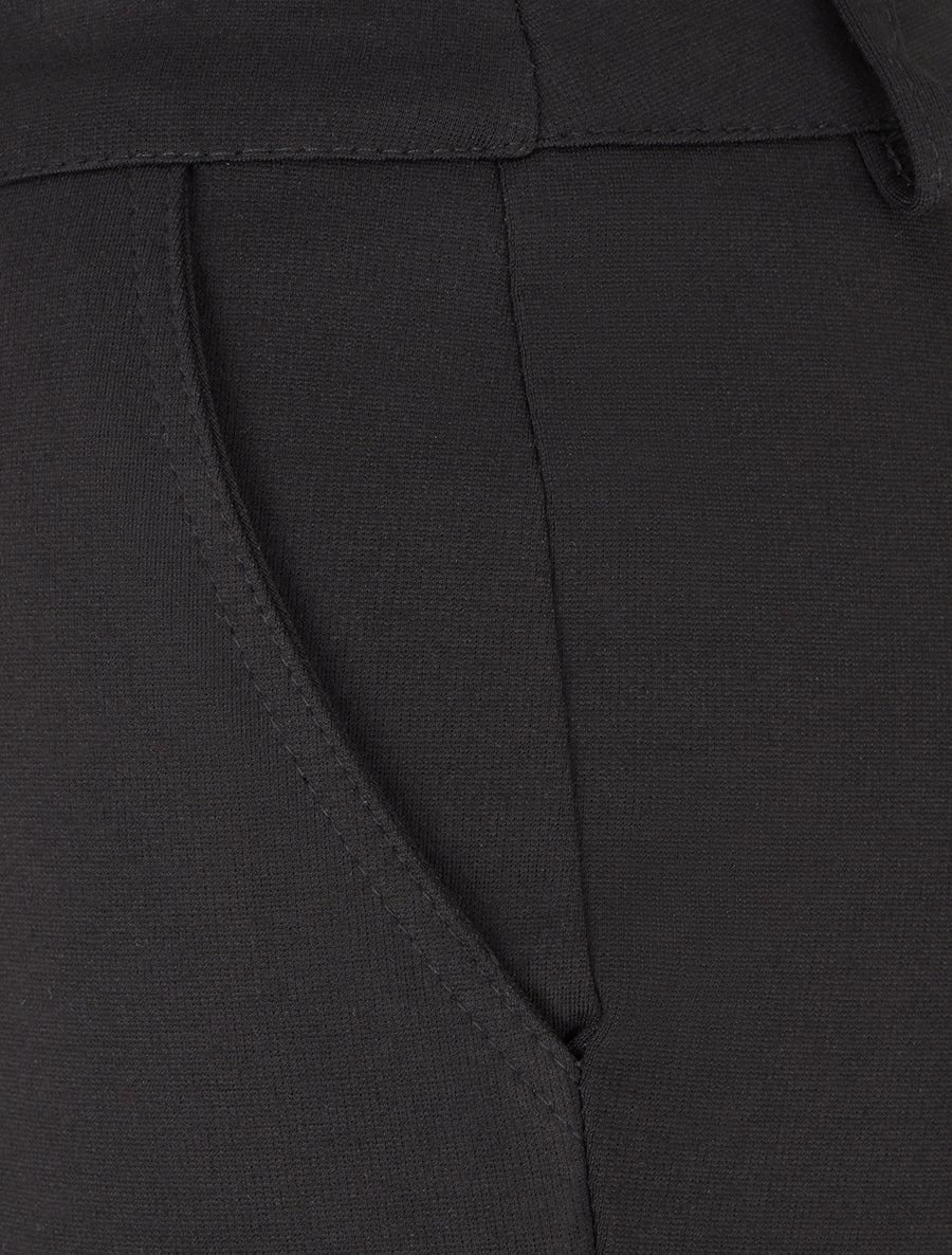 Pantalon slim à revers - Noir - 3