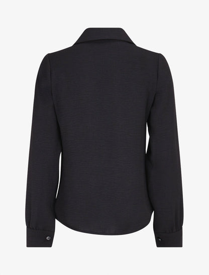 Chemise droite plissée - Noir - 2