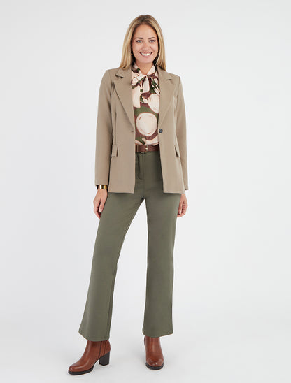 Blazer droit à épaulettes - Taupe - 8
