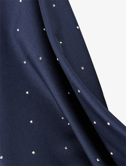 Top uni sans manches à strass - Marine - 3